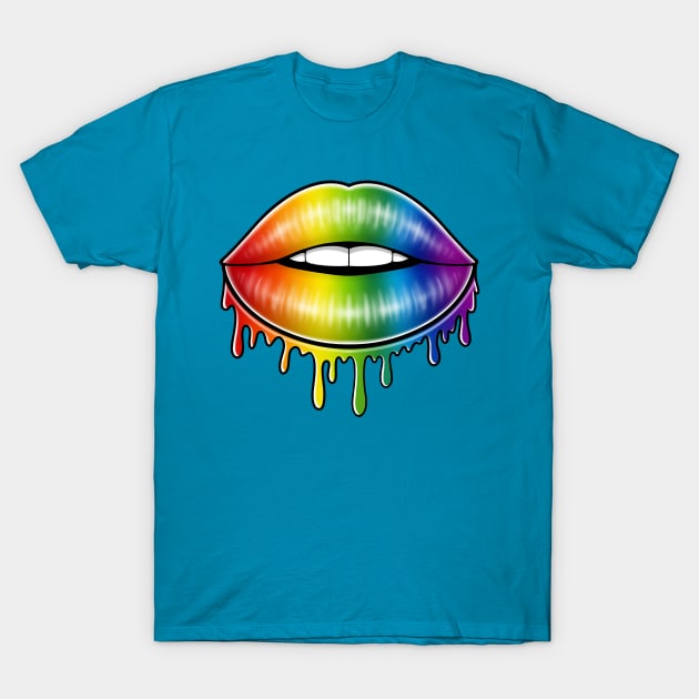 Rainbow lips T-Shirt by Ivetastic